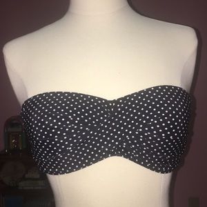 Black and polka dotted swim suit tops